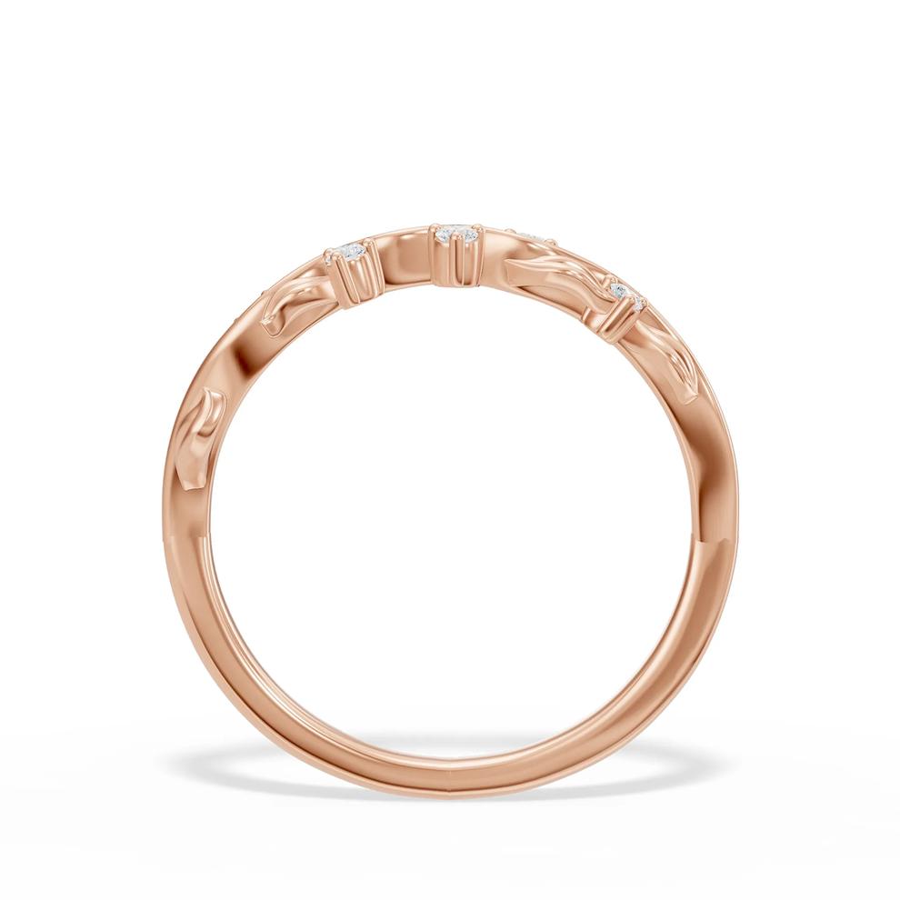 Lab Grown Diamond Accent Anniversary Band in 10K Rose Gold – Image 2 of 4