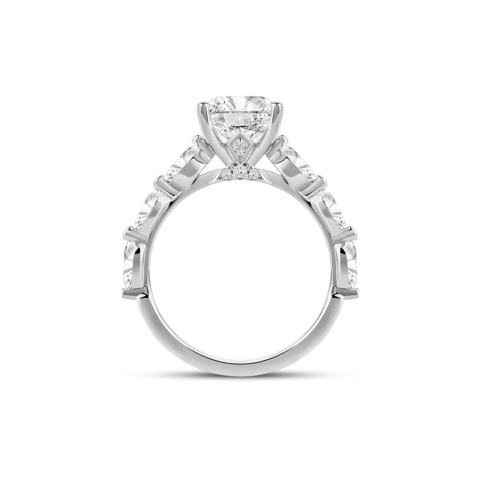 Lab Grown Oval Diamond Engagement Ring in 14K White Gold (3 3/4 ct. tw.) – Image 2 of 4