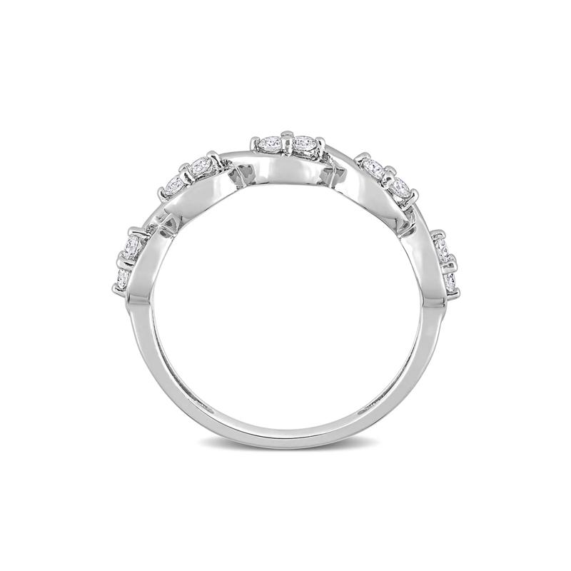 Moissanite Twist Ring in Sterling Silver &#40;1/4 ct. dew&#41; – Image 2 of 5