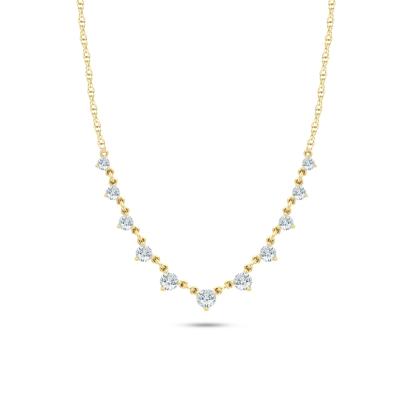 Lab Grown Diamond Frontal Necklace in 10K Yellow Gold (1 ct. tw.)