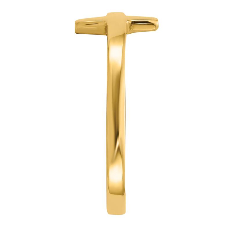 Sideways Cross Ring in 14K Yellow Gold – Image 2 of 3