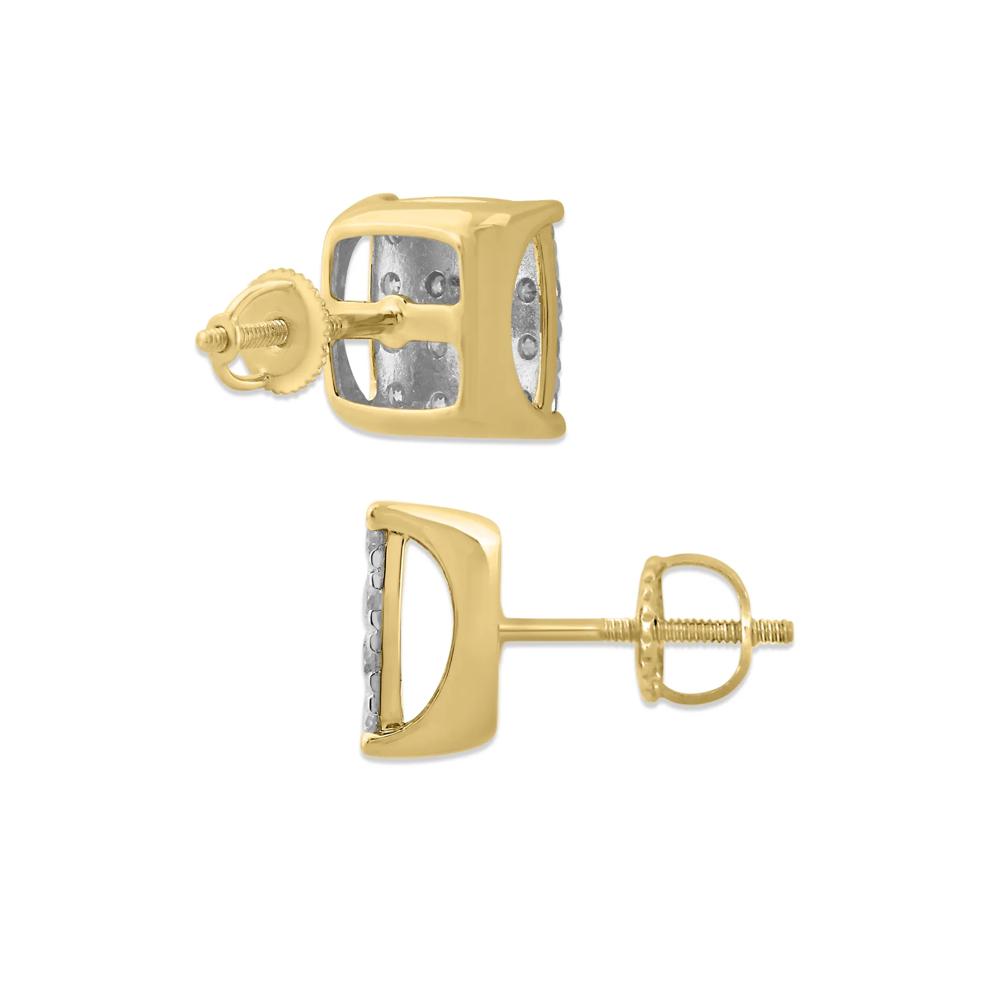 Men's Lab Grown Diamond Stud Earrings in 10K Yellow Gold (3/4 ct. tw.) – Image 2 of 2
