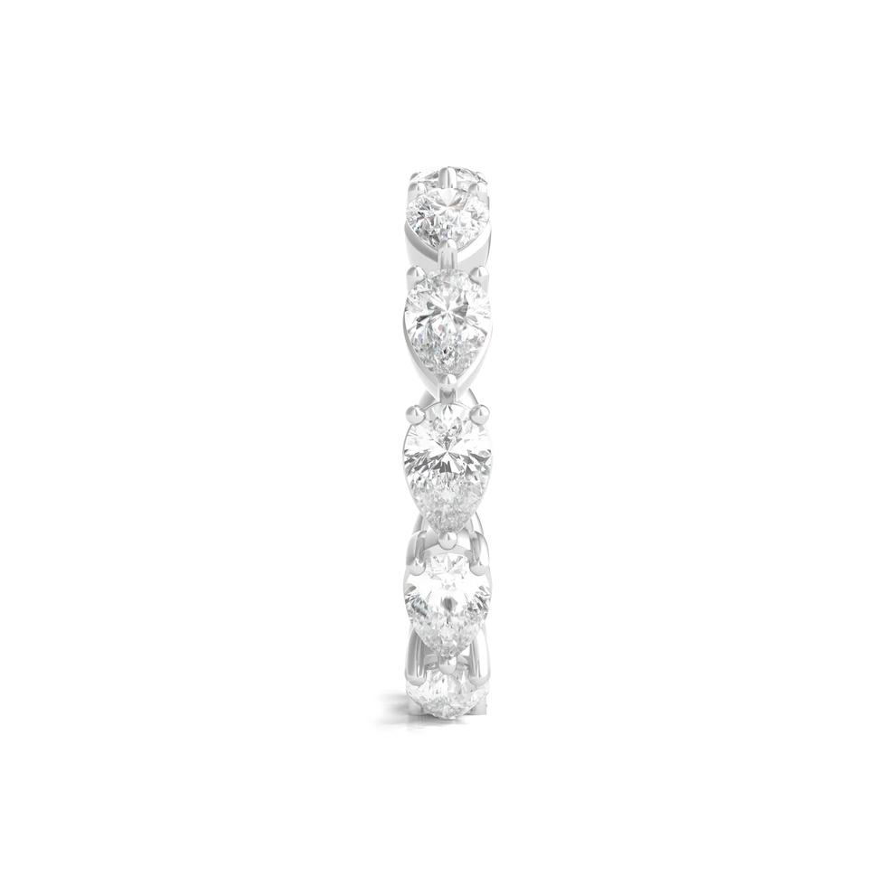 Pear-Cut Lab Grown Diamond Eternity Band in Platinum (4 ct. tw.) – Image 3 of 4