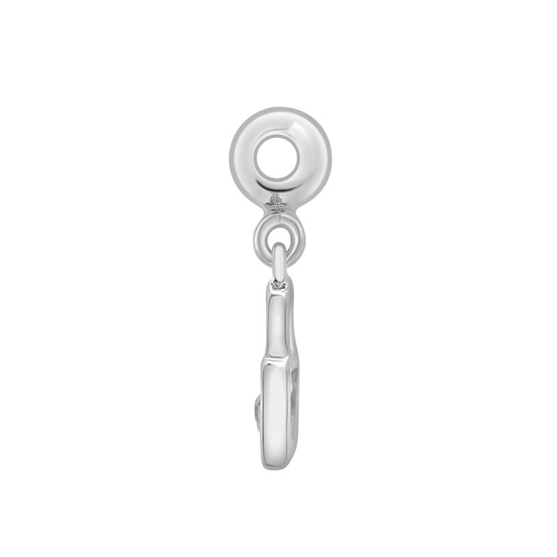Diamond Accent Padlock Bead Charm in Sterling Silver – Image 2 of 3