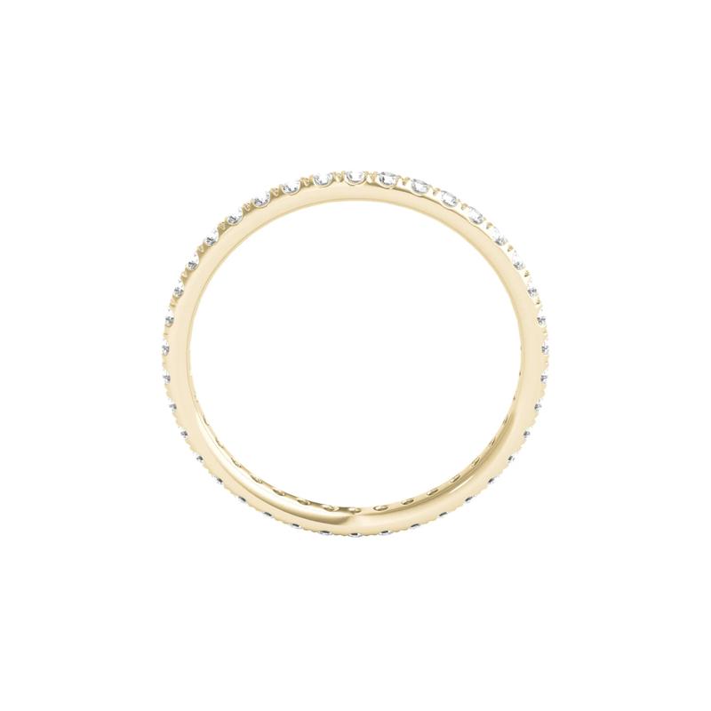 Lab Grown Diamond Comfort Fit Eternity Band in 14K Yellow Gold (1/2 ct. tw.) – Image 2 of 3