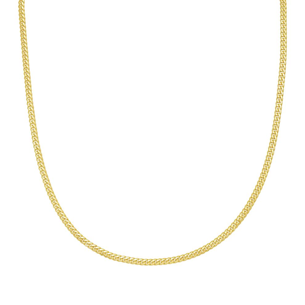 Men's 4MM Solid Cuban Chain in 10K Yellow Gold, 22" – Image 1 of 3