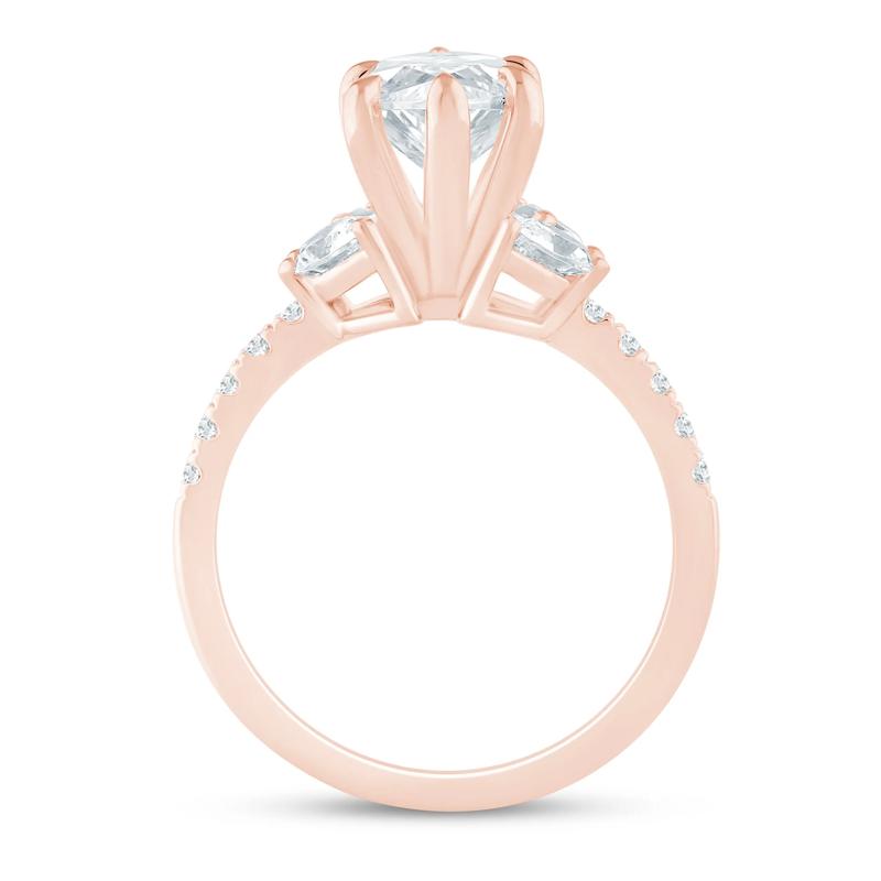 Lab Grown Diamond Marquise Engagement Ring in 14K Rose Gold &#40;3 5/8 ct. tw.&#41; – Image 2 of 3