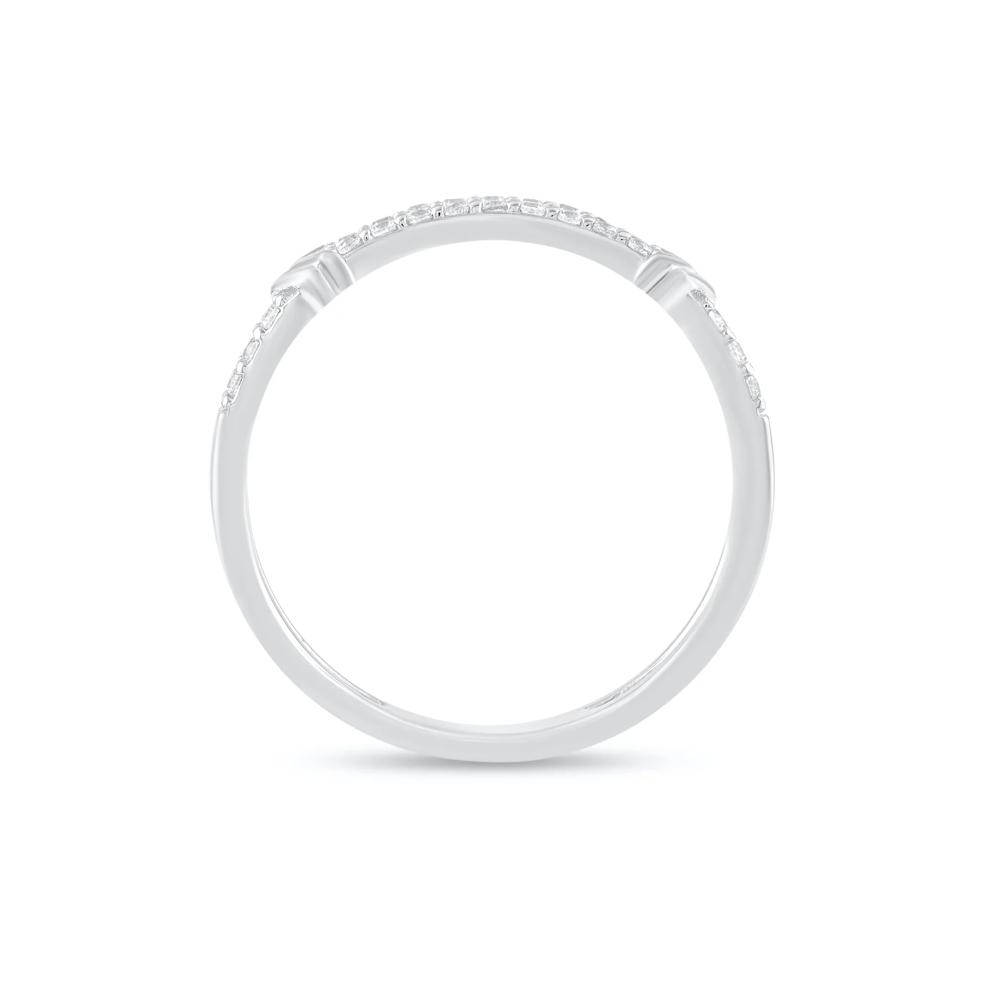 Diamond Double Row Ring in Sterling Silver (1/5 ct. tw.) – Image 2 of 4