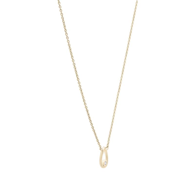 Diamond Accent Open Pear Pendant in 10K Yellow Gold – Image 3 of 4
