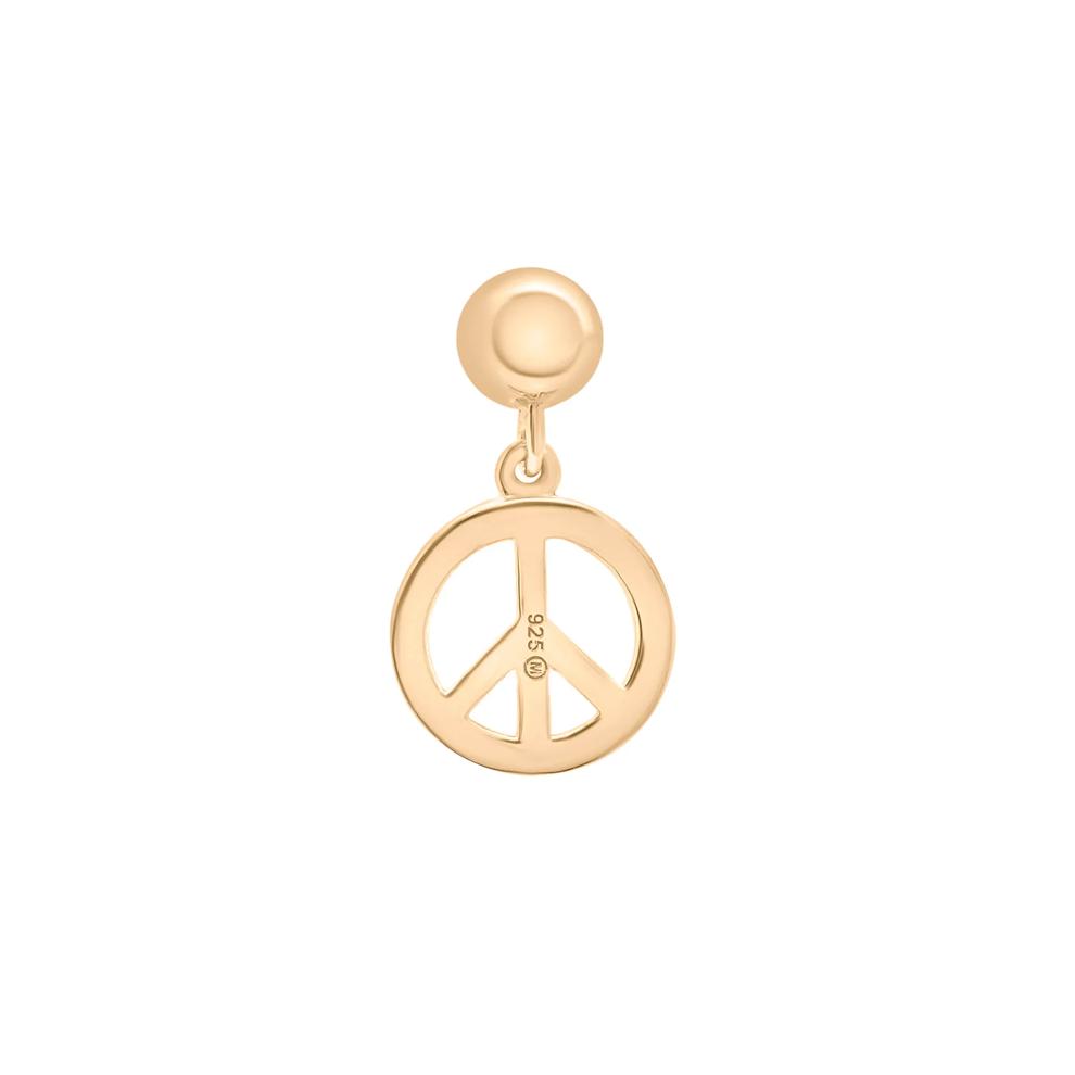 Peace Sign Bead Charm in Vermeil – Image 3 of 3
