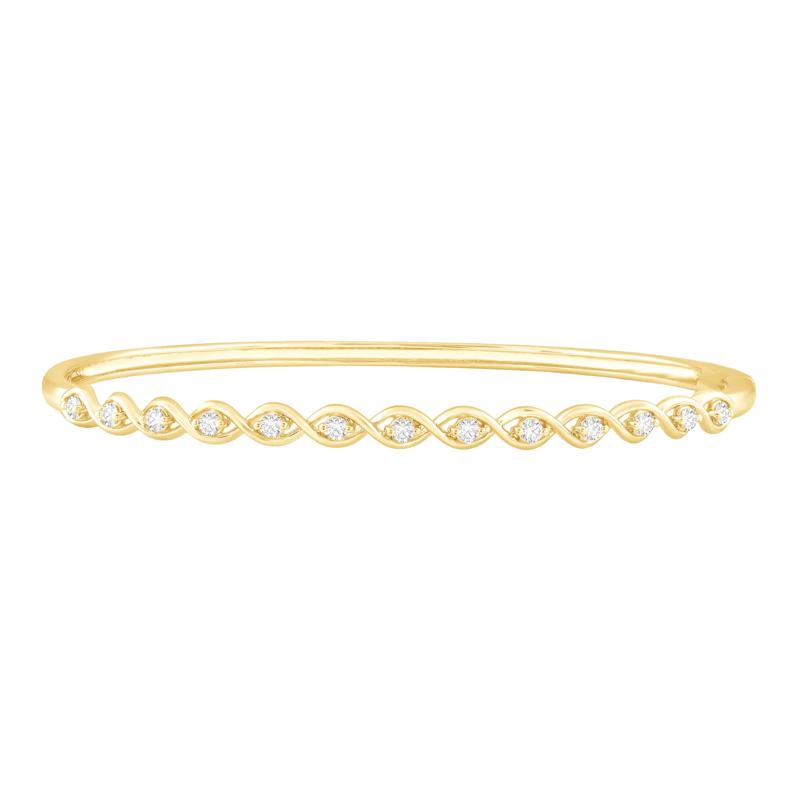 Diamond Bangle Bracelet in 10K Gold – Image 1 of 1