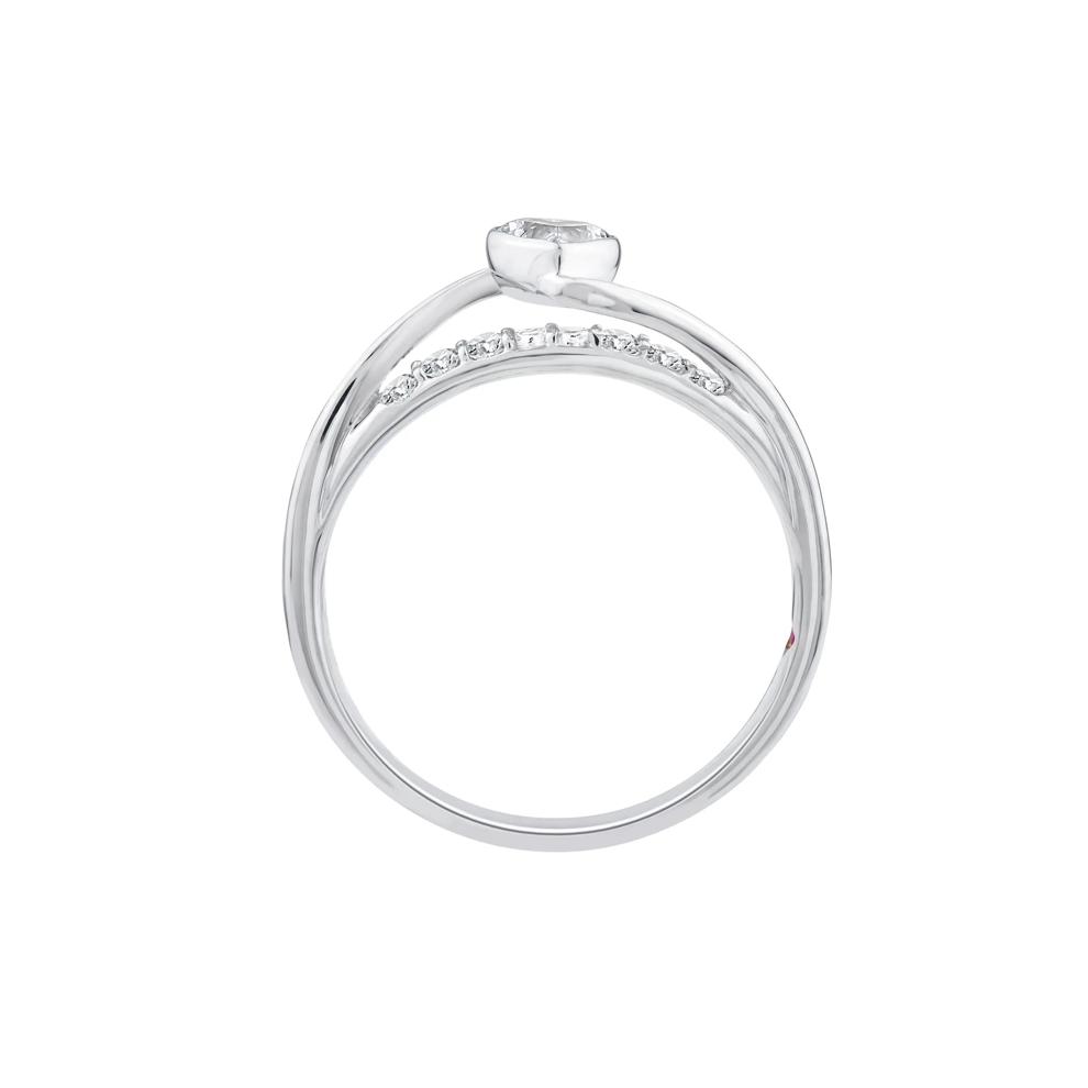 Diamond Heart Promise Ring in 10K White Gold (3/8 ct. tw.) – Image 2 of 3