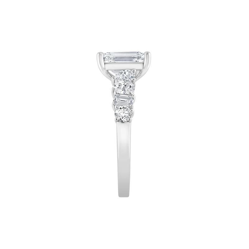 Lab Grown Emerald-Cut Diamond Engagement Ring in 14K White Gold &#40;4 ct. tw.&#41; – Image 3 of 3