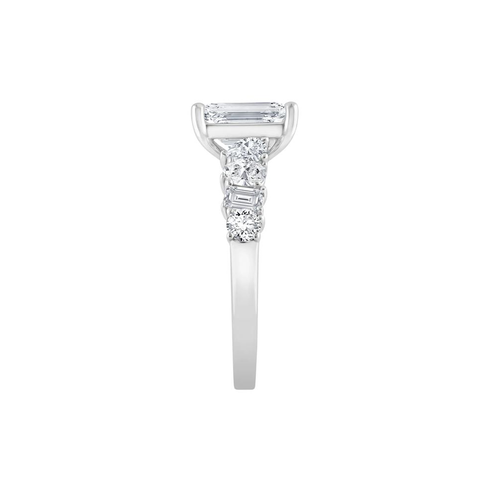 Lab Grown Emerald-Cut Diamond Engagement Ring in 14K White Gold (4 ct. tw.) – Image 3 of 3