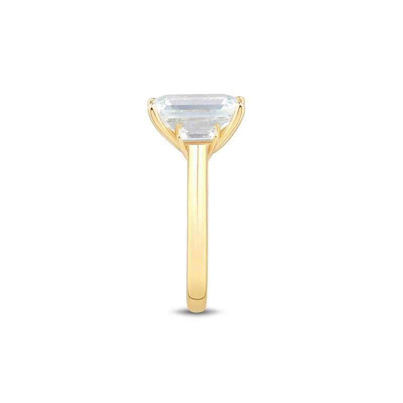 Lab Grown Diamond Emerald-Cut Engagement Ring in 14K Yellow Gold &#40;4 1/3 ct. tw.&#41; – Image 2 of 3