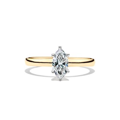 Diamond Marquise Solitaire Engagement Ring in 14K Yellow Gold (3/4 ct.)