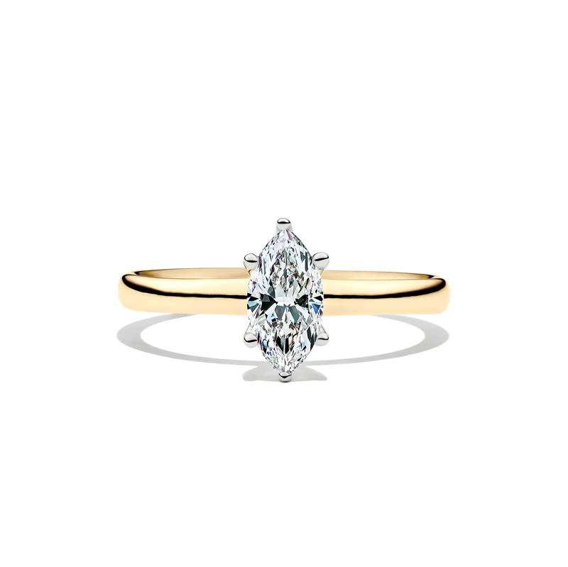 Diamond Marquise Solitaire Engagement Ring in 14K Yellow Gold (3/4 ct.) – Image 1 of 5
