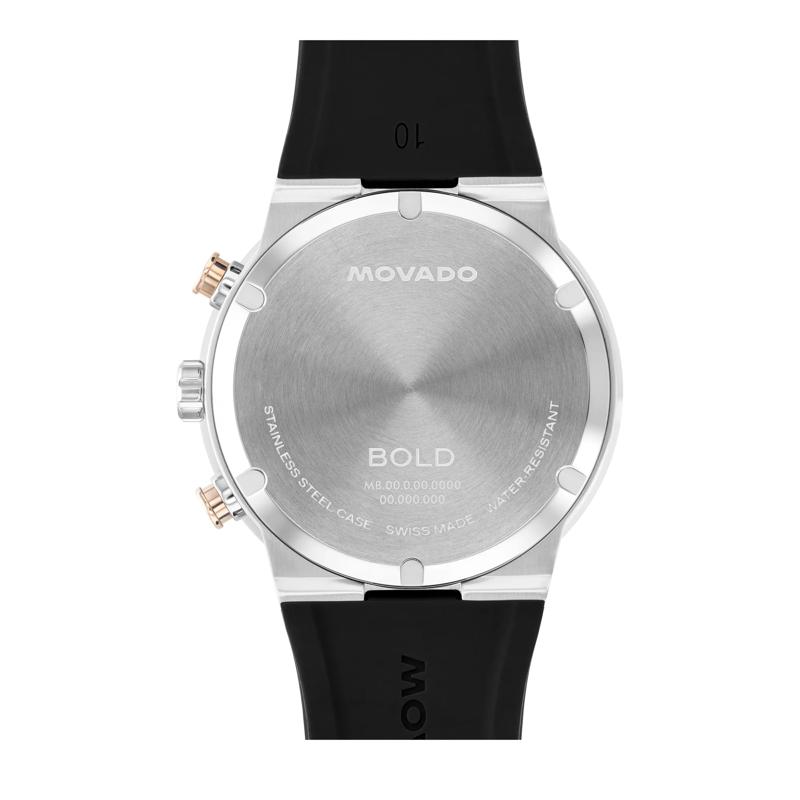 Men&#39;s Bold Fusion Watch in Black Silicone Strap, 44MM – Image 3 of 3