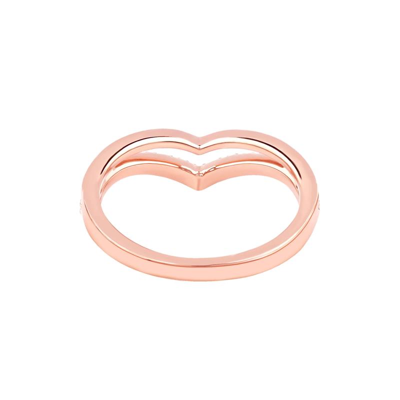 Archer Lab Grown Diamond Chevron Band in 14K Rose Gold &#40;1/4 ct. tw.&#41; – Image 4 of 5