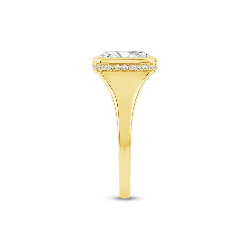 Lottie Lab Grown Diamond Radiant-Cut Engagement Ring in 14K Yellow Gold &#40;3 1/7 ct. tw.&#41; – Image 3 of 4