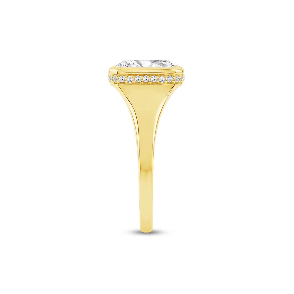 Lottie Lab Grown Diamond Radiant-Cut Engagement Ring in 14K Yellow Gold (3 1/7 ct. tw.) – Image 3 of 4