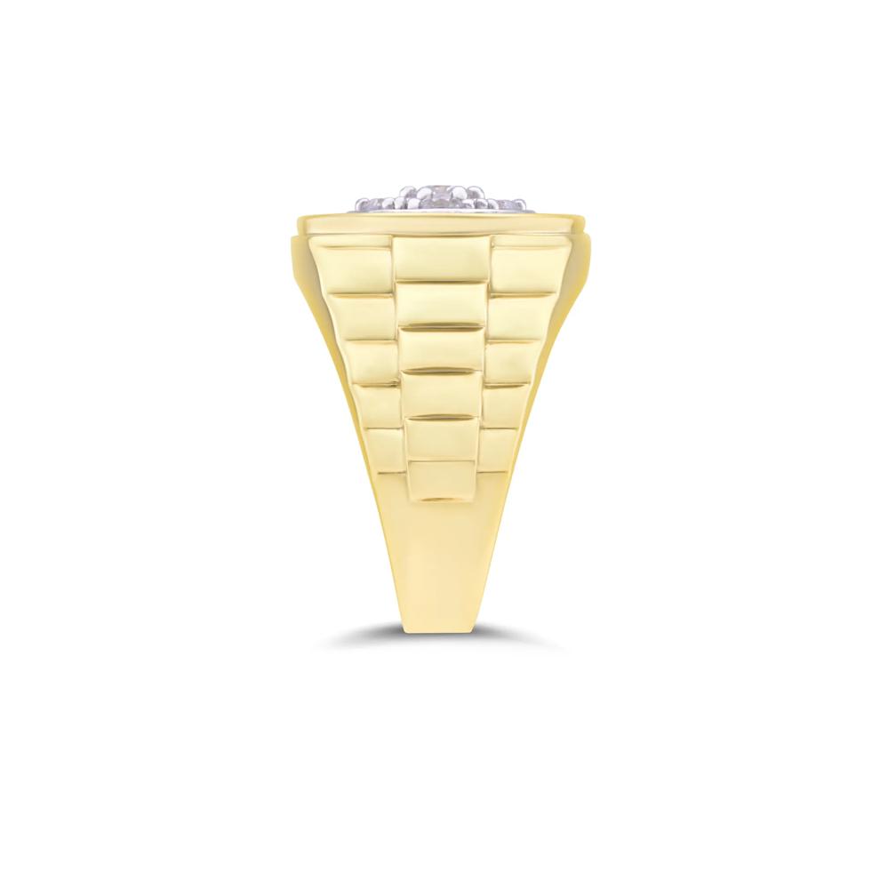 Men's Lab Grown Diamond Round Ring in 10K Yellow Gold (1 3/4 ct. tw.) – Image 3 of 3