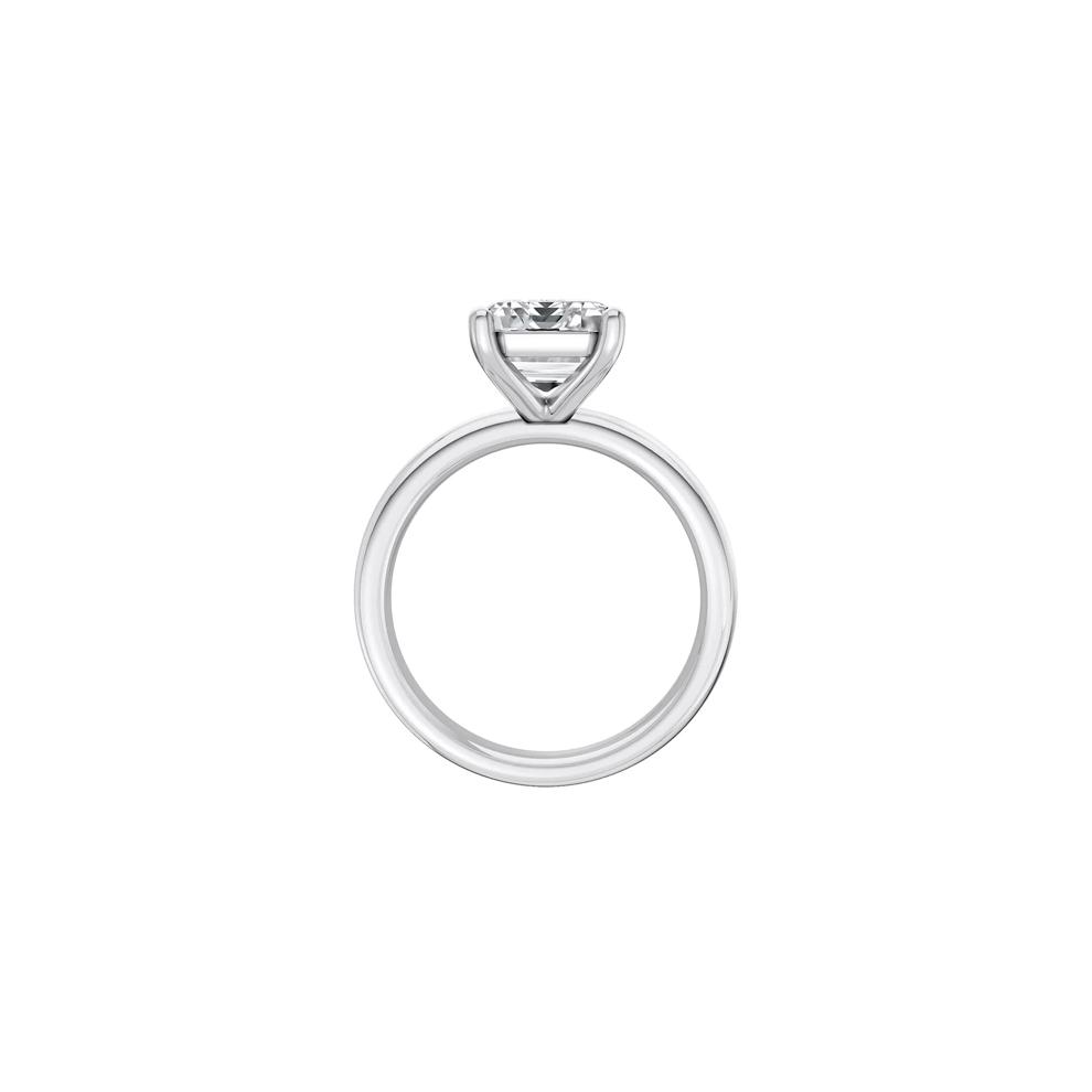 Lab Grown Diamond Emerald-Cut Solitaire Ring in 14K White Gold (4 ct.) – Image 2 of 4