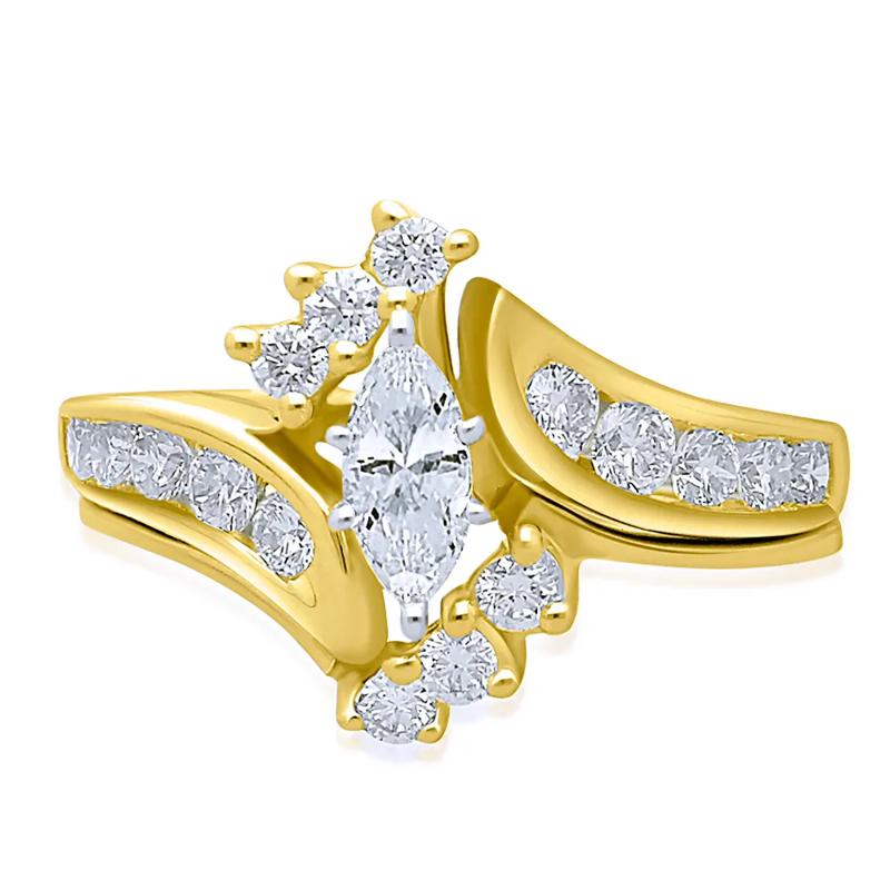 1 ct. tw. Diamond Engagement Ring Set in 14K Yellow Gold – Image 1 of 4