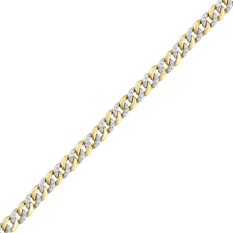 Lab Grown Diamond Solid Cuban Chain in 10K Yellow Gold, 5MM, 22&quot; &#40;3 ct. tw.&#41; – Image 2 of 3