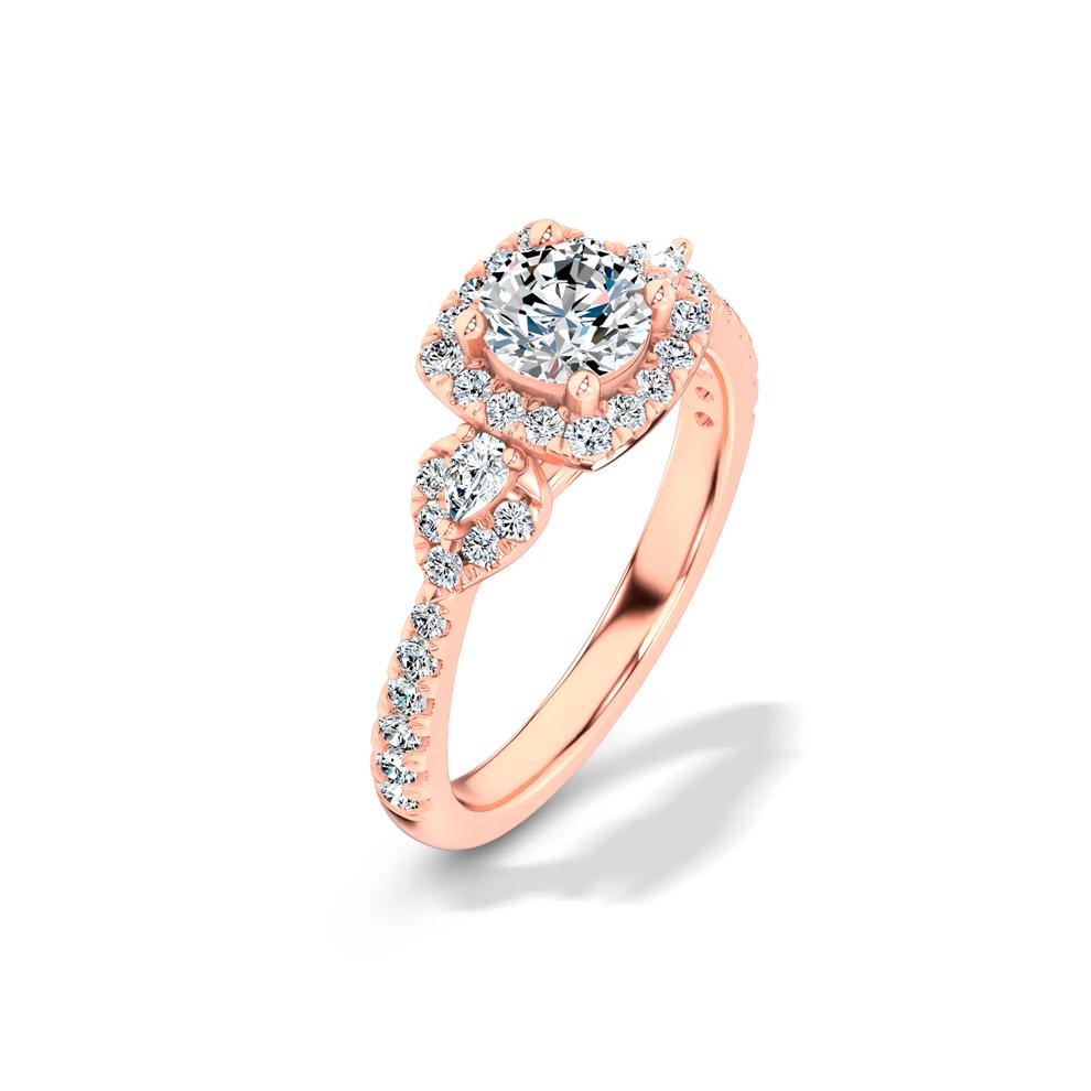 Lab Grown Diamond Round Engagement Ring in 14K Rose Gold (1 ct. tw.) – Image 4 of 4