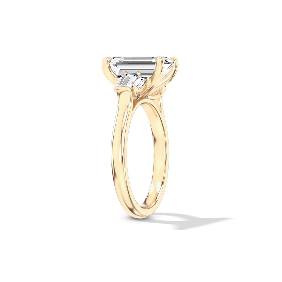 Lab Grown Diamond Emerald-Cut Engagement Ring in 14K Yellow Gold (3 1/3 ct. tw.) – Image 3 of 4