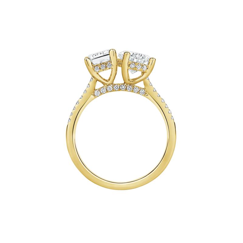 Gianna Lab Grown Diamond Toi et Moi Engagement Ring in 14K Yellow Gold &#40;3 1/4 ct. tw.&#41; – Image 2 of 4