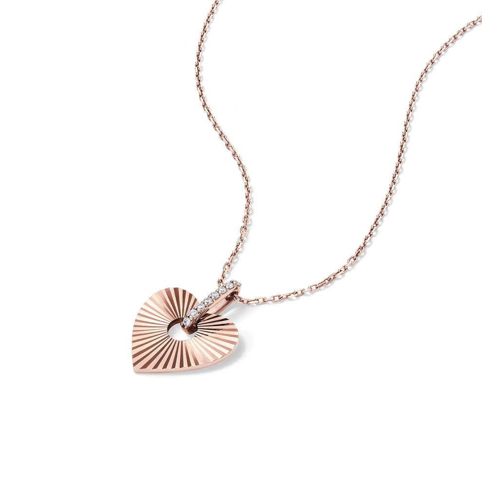 Diamond Heart Pendant in 10K Rose Gold (1/10 ct. tw.) – Image 4 of 4