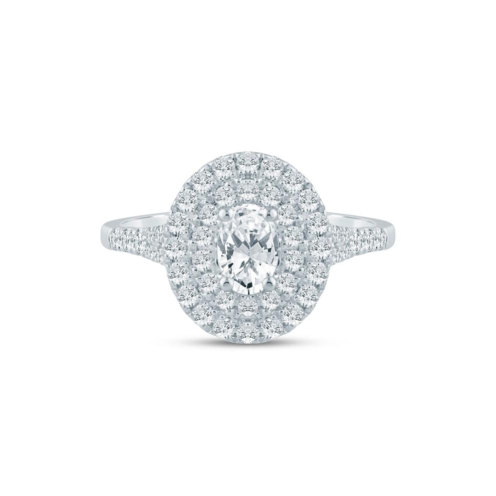 Diamond Double Halo Engagement Ring in 14K White Gold (1 ct. tw.) – Image 1 of 3