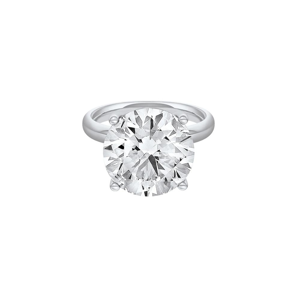 Lab Grown Diamond Round Solitaire Engagement Ring in Platinum (10 ct.) – Image 1 of 4