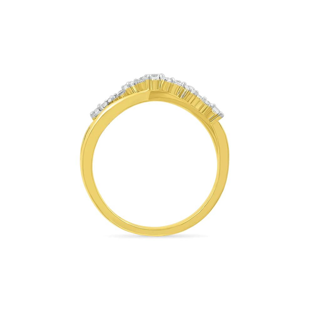 Diamond Twist Ring in 10K Yellow Gold (1/5 ct. tw.) – Image 2 of 5