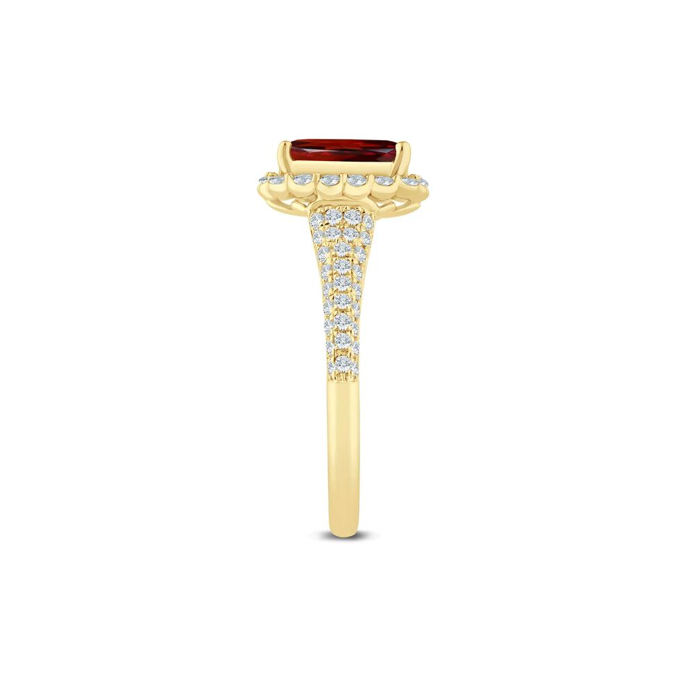 Trista Garnet and Diamond Engagement Ring in 14K Yellow Gold (5/8 ct. tw.) – Image 3 of 3
