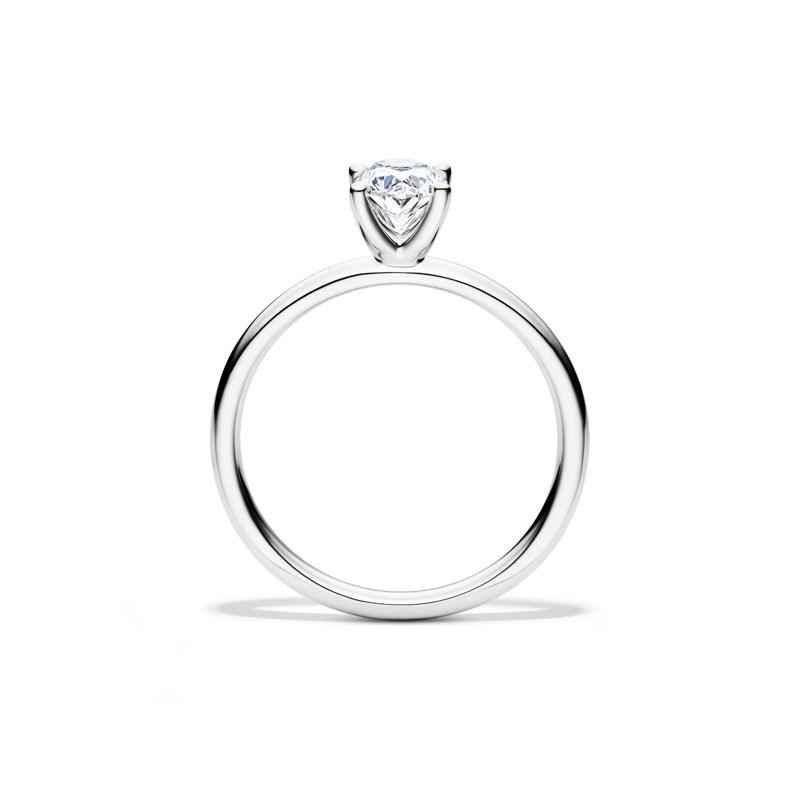 Diamond Oval Solitaire Engagement Ring in 14K White Gold &#40;3/4 ct.&#41; – Image 2 of 5