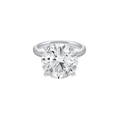 Lab Grown Diamond Round Solitaire Engagement Ring in 14K White Gold (10 ct.)
