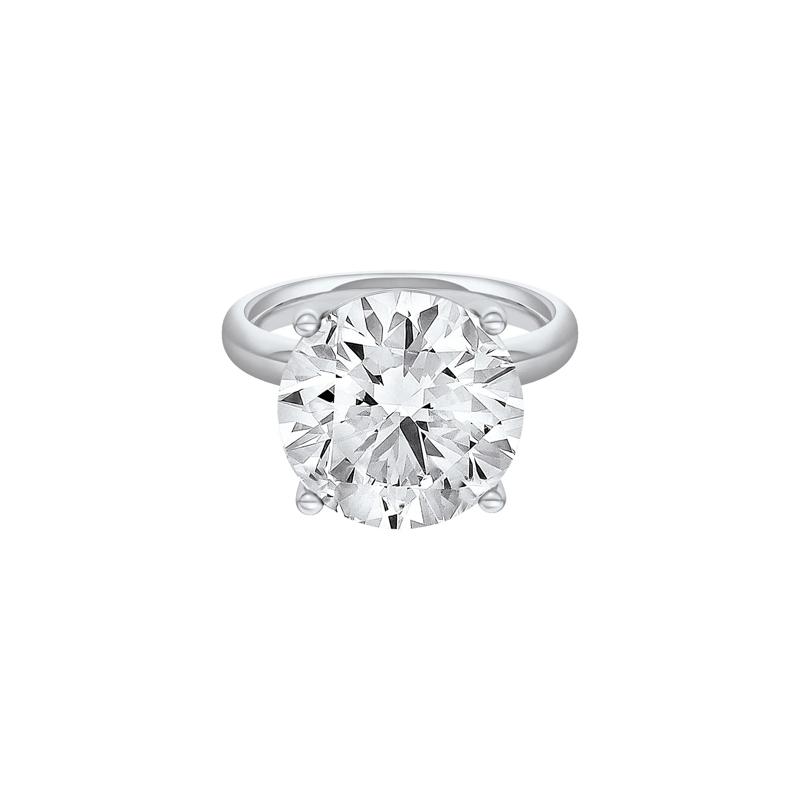 Lab Grown Diamond Round Solitaire Engagement Ring in 14K White Gold (10 ct.) – Image 1 of 4