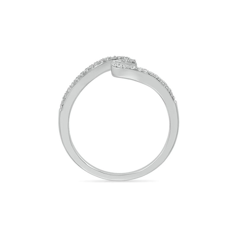 Diamond Wave Ring in Sterling Silver &#40;1/7 ct. tw.&#41; – Image 2 of 5