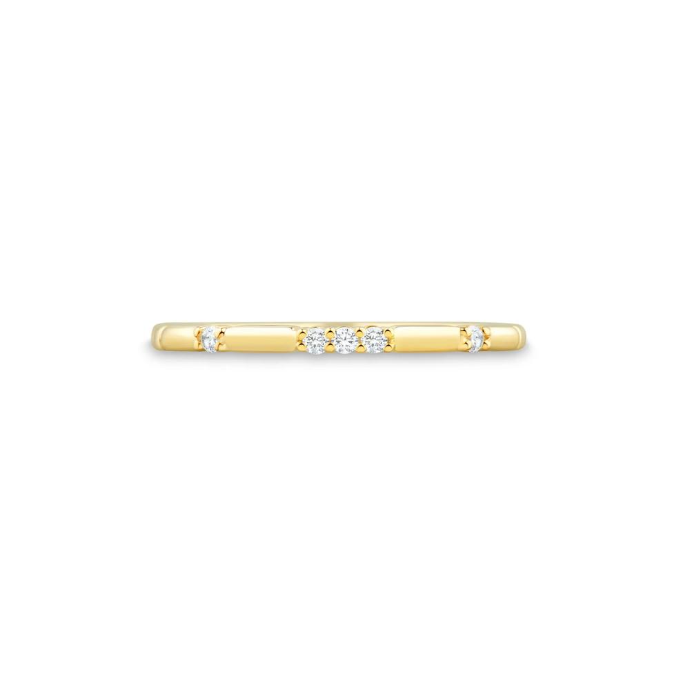 Diamond Accent Band in 10K Yellow Gold – Image 1 of 3