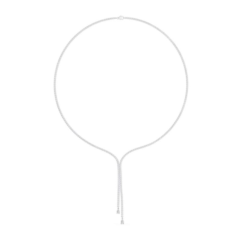 Lab Grown Diamond Double-Row Lariat Necklace in 14K White Gold &#40;4 ct. tw.&#41; – Image 1 of 5