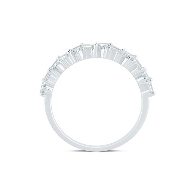 Baguette and Round Diamond Band in 14k White Gold &#40;3/4 ct. tw.&#41; – Image 2 of 3