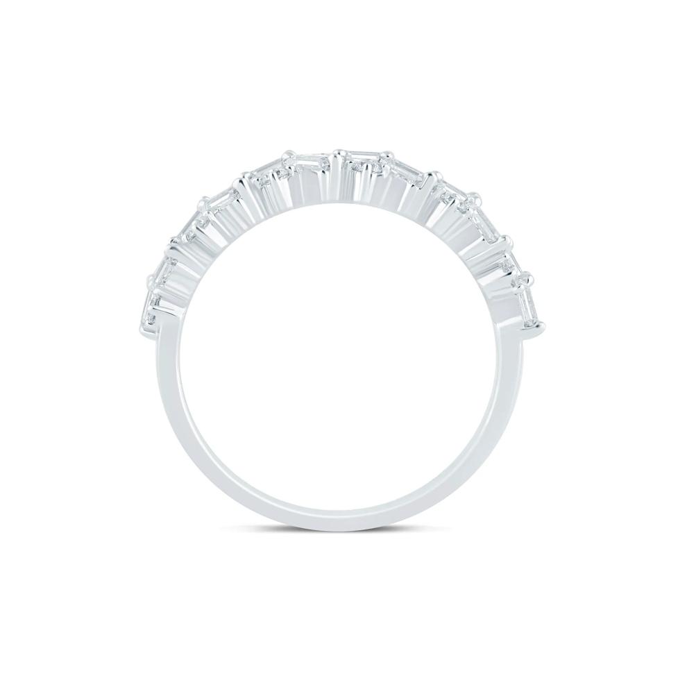 Baguette and Round Diamond Band in 14k White Gold (3/4 ct. tw.) – Image 2 of 3