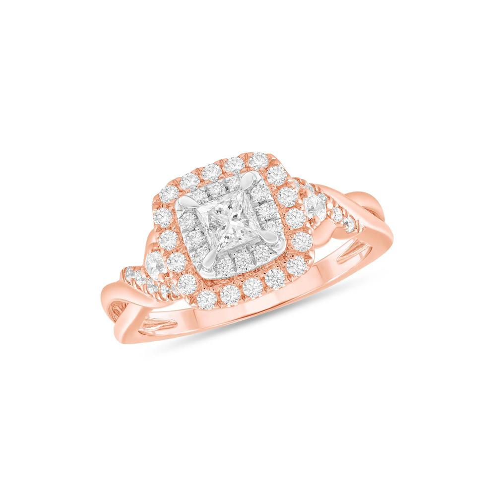 Diamond Engagement Ring in 10K Rose &amp; White Gold (5/8 ct. tw.) – Image 4 of 4