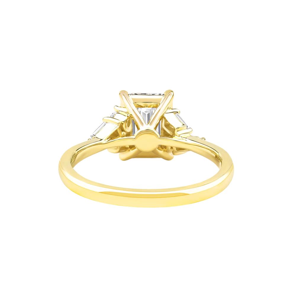 Lyla Lab Grown Diamond Emerald-Cut Engagement Ring in 14K Yellow Gold (2 1/4 ct. tw.) – Image 4 of 5