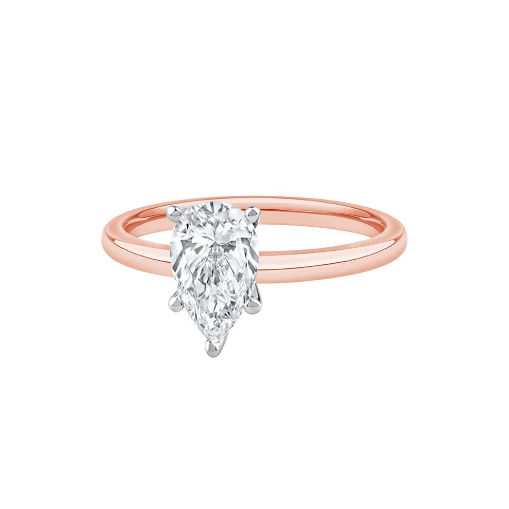 Diamond Pear-Shaped Solitaire Engagement Ring in 14K Rose Gold (1 ct.) – Image 4 of 5