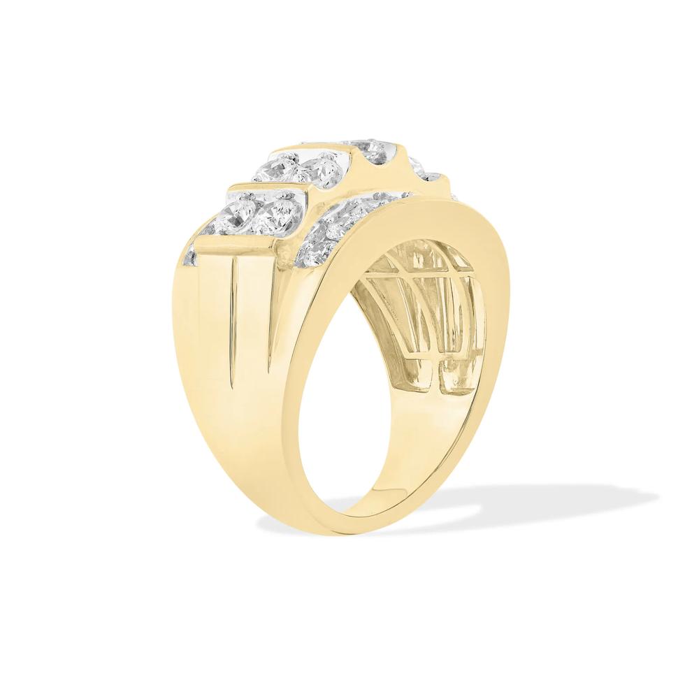 Men's Lab Grown Diamond Round Band in 10K Yellow Gold (3 ct. tw.) – Image 4 of 4