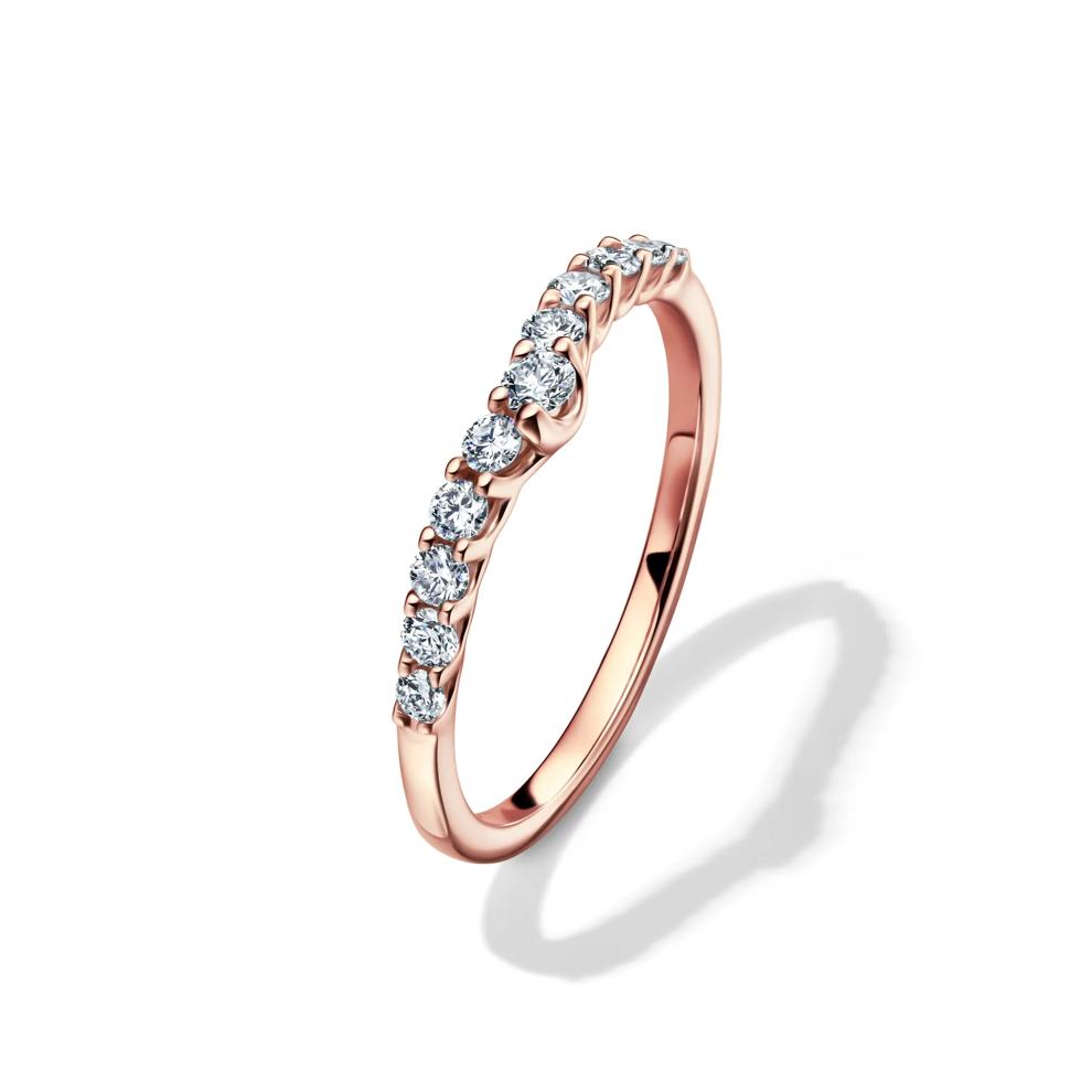 Lab Grown Diamond Chevron Band in 14K Rose Gold (1/3 ct. tw.) – Image 4 of 4